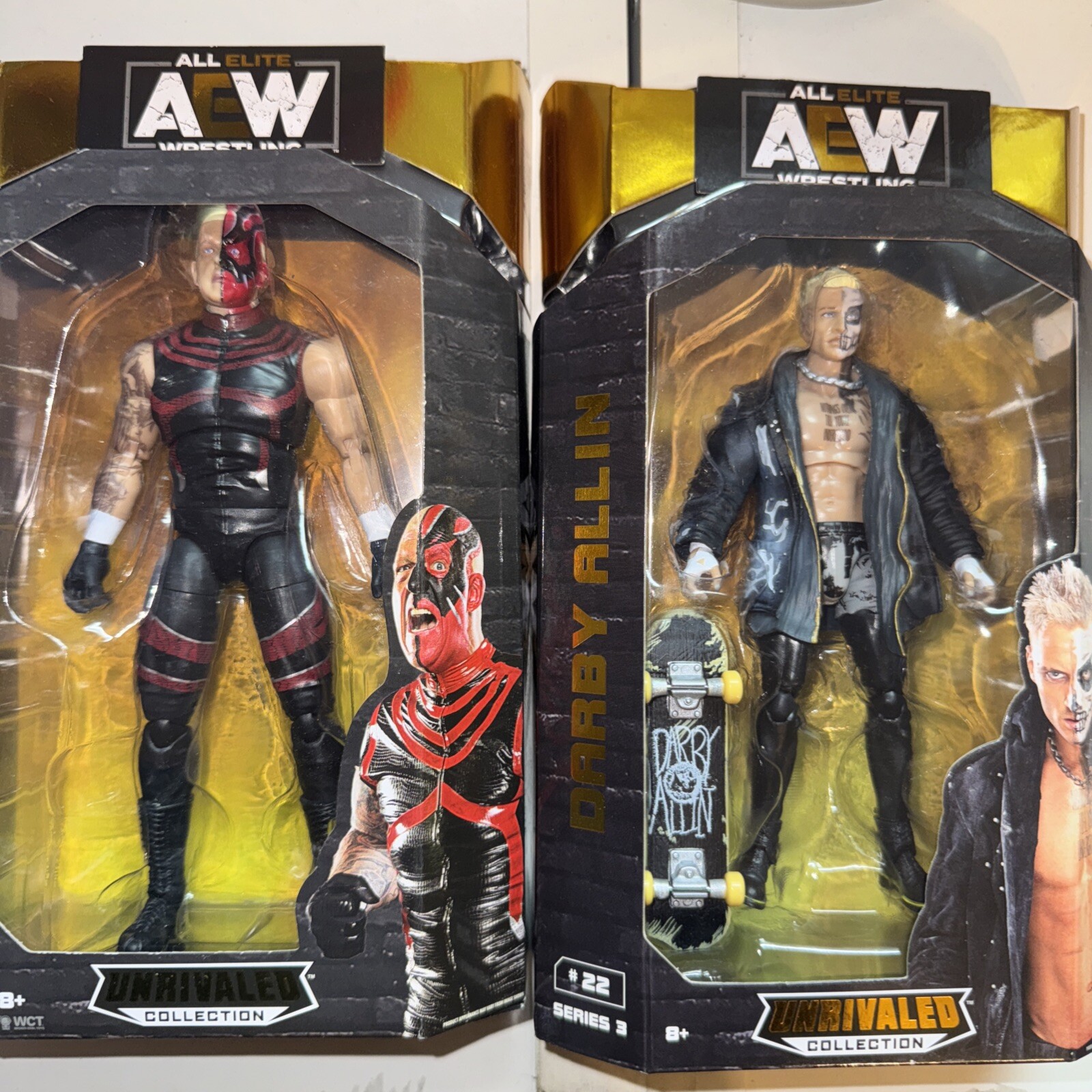 AEW Unrivaled Series 2 Dustin Rhodes & Darby Allin Rare Action Figure Set New