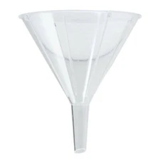 Karter Scientific 210T4 Clear PS Plastic Funnels, Short Stem, 65mm (Pack of 3)