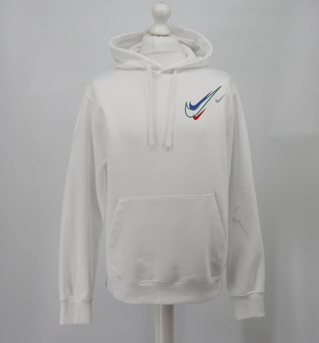 NIKE SPORTSWEAR FLEECE MULTI SWOOSH OVERHEAD MENS WHITE £50 AD eBay