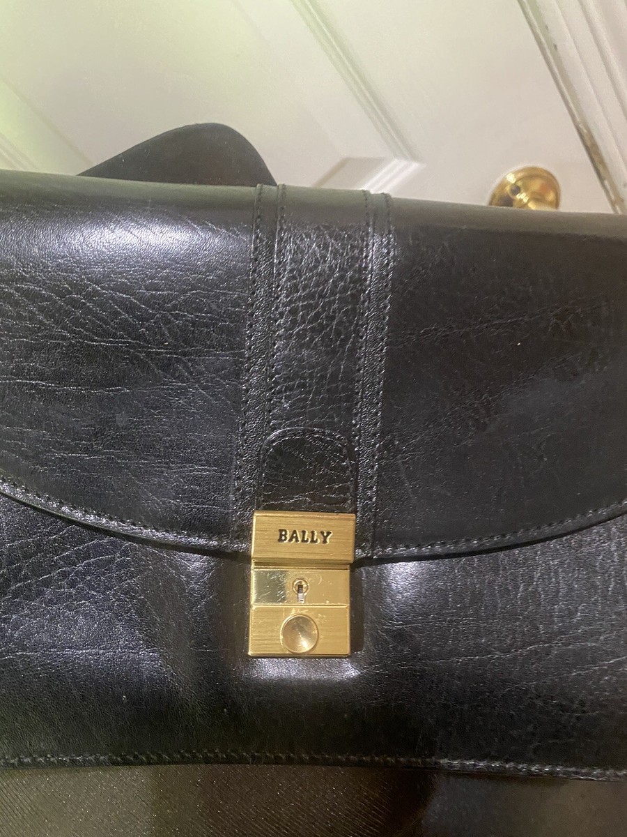 バッグ Vintage Bally leather Boston bag black Bally Vintage Boston Bag Leather Black Unisex Swiss Made