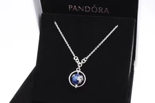 NEW Authentic PANDORA Flagship Interstellar Blue Globe Necklace 399235C01-50