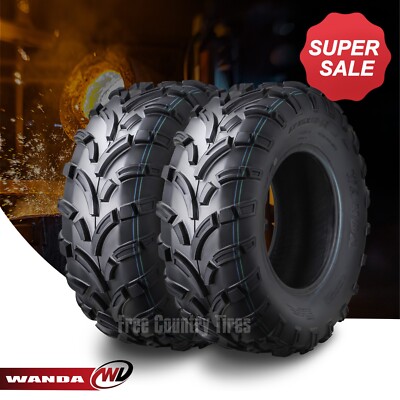 Set of 2 WANDA ATV UTV Tires 24x10-11 24x10x11 6PR Lite Mud