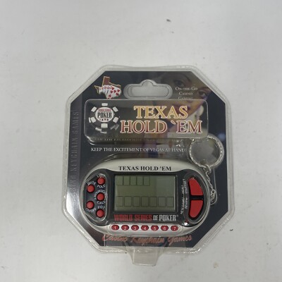 Electronic Handheld Game Excalibur World Series of Poker Texas Hold 'Em Keychain