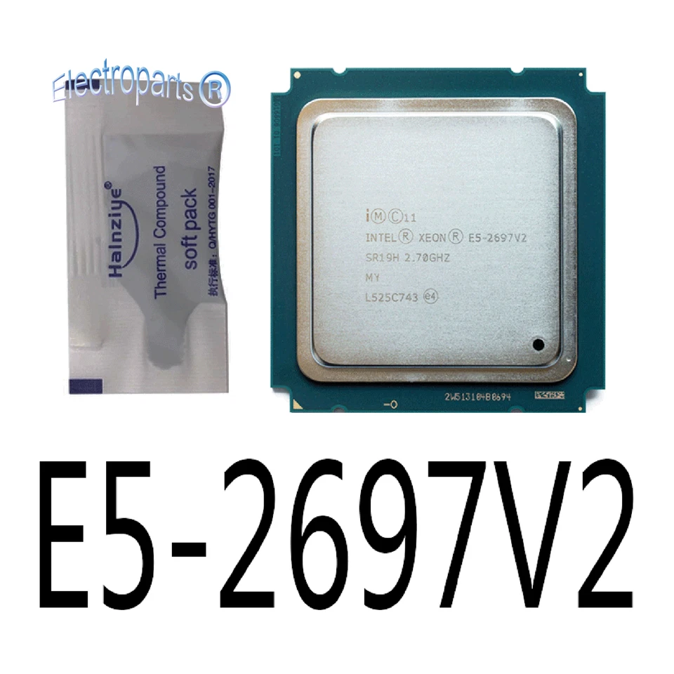 Intel Xeon E5-2697 V2 2697V2 2.7GHz 12Core 30M LGA2011 130W SR19H CPU Processor - Image 2 of 2