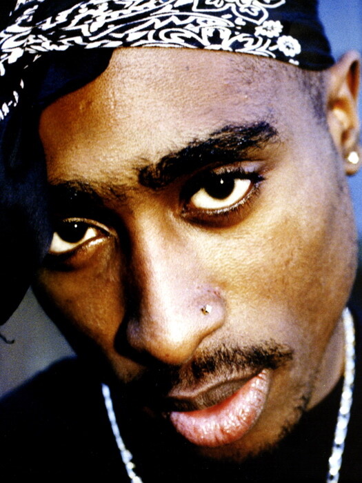 V2868 2Pac Retro Vintage Portrait Tupac Shakur Tattoos Decor WALL
