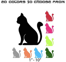 Cat Sticker Vinyl Decal - Kitten Silhouette Pet Animal Kitty Car Window Bumper Cat Sticker Vinyl Decal - Kitten Silhouette Pet Animal Kitty Car Window Bumper