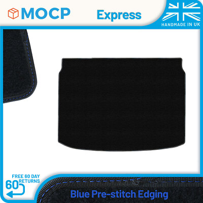 Express with Blue Pre-Stitch Trim Boot Mat to fit Hyundai Kona 2017-2023
