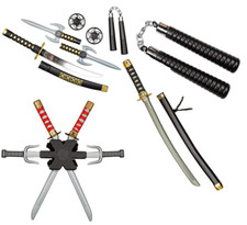 Ninja Sword Adults Fancy Dress Accessory Martial Arts Kids Plastic
