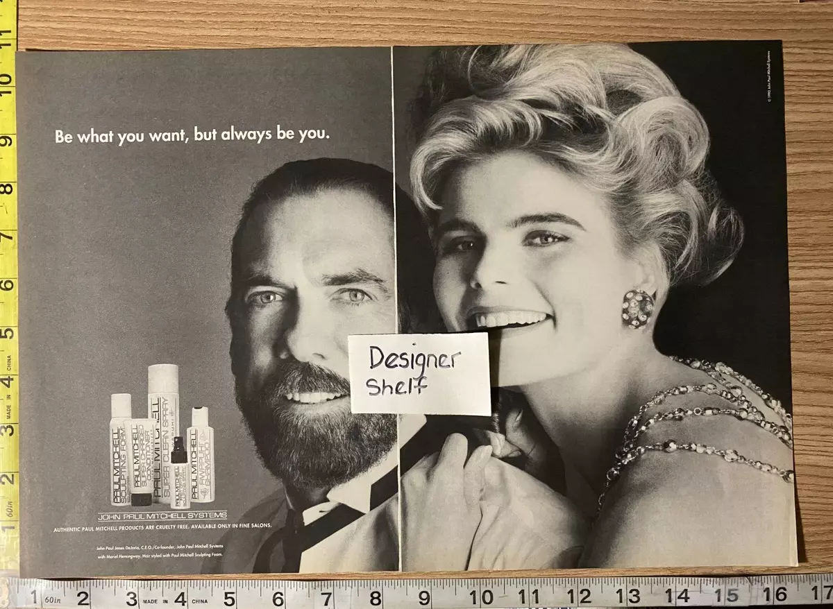 Mariel Hemingway John Paul Mitchell Hair Products 2 pg. Vintage