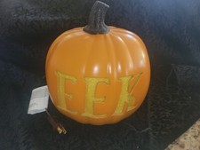 Hyde And Eek Halloween Jack O Lantern Pumpkin Light Up EEK Foam Blow Mold