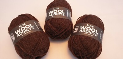 275 g Love Wooladdicts Lang Yarns Fb 67 Dunkelbraun 92% MerinoWolle 8% Polyamid 