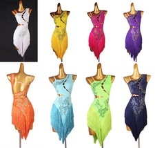 New Ballroom Latin dance Competition dress adult jitterbug Women's Dancewear Q22