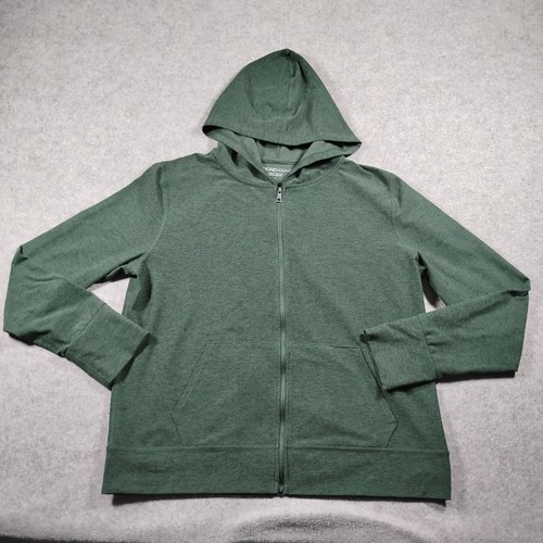 Beyond Yoga Spacedye Everyday Hoodie Women Size L Heather Green Full Zip Jacket