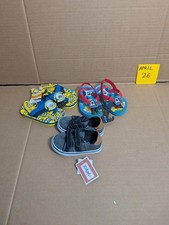 Lot Of 3 Pairs Of Toddler Shoes   Flip-flops And Loafers Size 5-6 C NWT