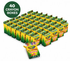 Crayola Crayons - 24 Assorted Colors Per Pack - Bulk of 40 packs NEW