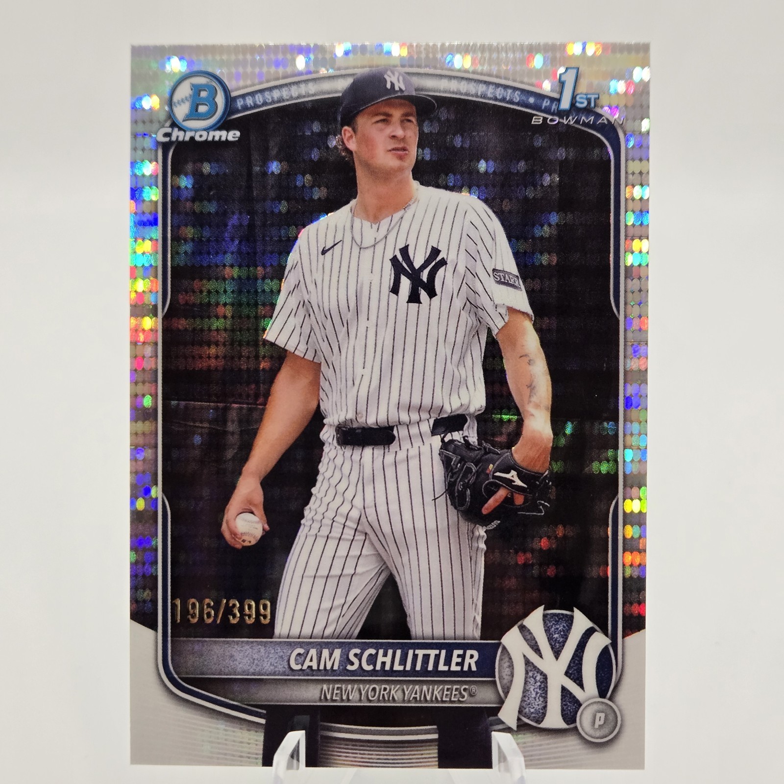 2025 Bowman Chrome 1st Cam Schlittler Pulsar Refractor /399 Yankees Rookie MINT