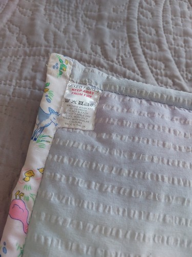 NEW Unique cot blue Quilt sheer sucker & lovely farm yard animals on the back - Picture 6 of 11