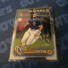 Nick Loftin Rookie RC 2024 Topps Chrome Baseball Card #183 Kansas City 3385. rookie card picture