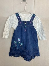George Set 6-9 Months Girl's Denim Dress & Top UNWORN