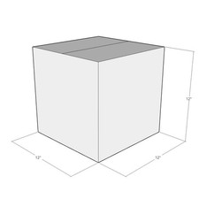 15 12x12x12 White Corrugated Shipping Boxes 90 ECT Triple-Wall New