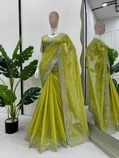Saree Party Indian Wear Sari Designer Bollywood Blouses Wedding Ethnic Pakistani