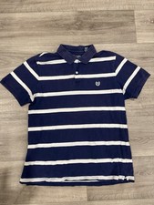 Chaps Ralph Lauren Men s Blue White Striped Polo Size Large