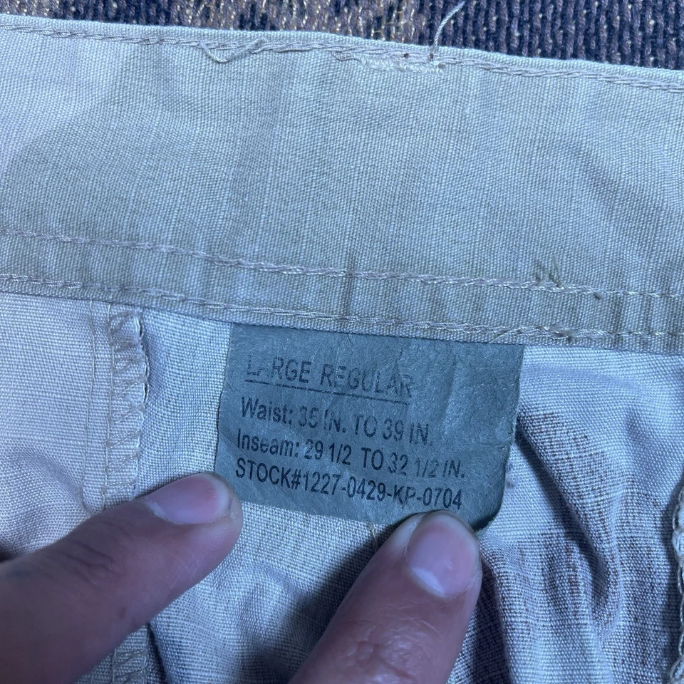 Пустынный камуфляж DCU грузовой брюки большой короткий армия боя мужской USGI отсутствует верхняя кнопка - Изображение 3 из 4