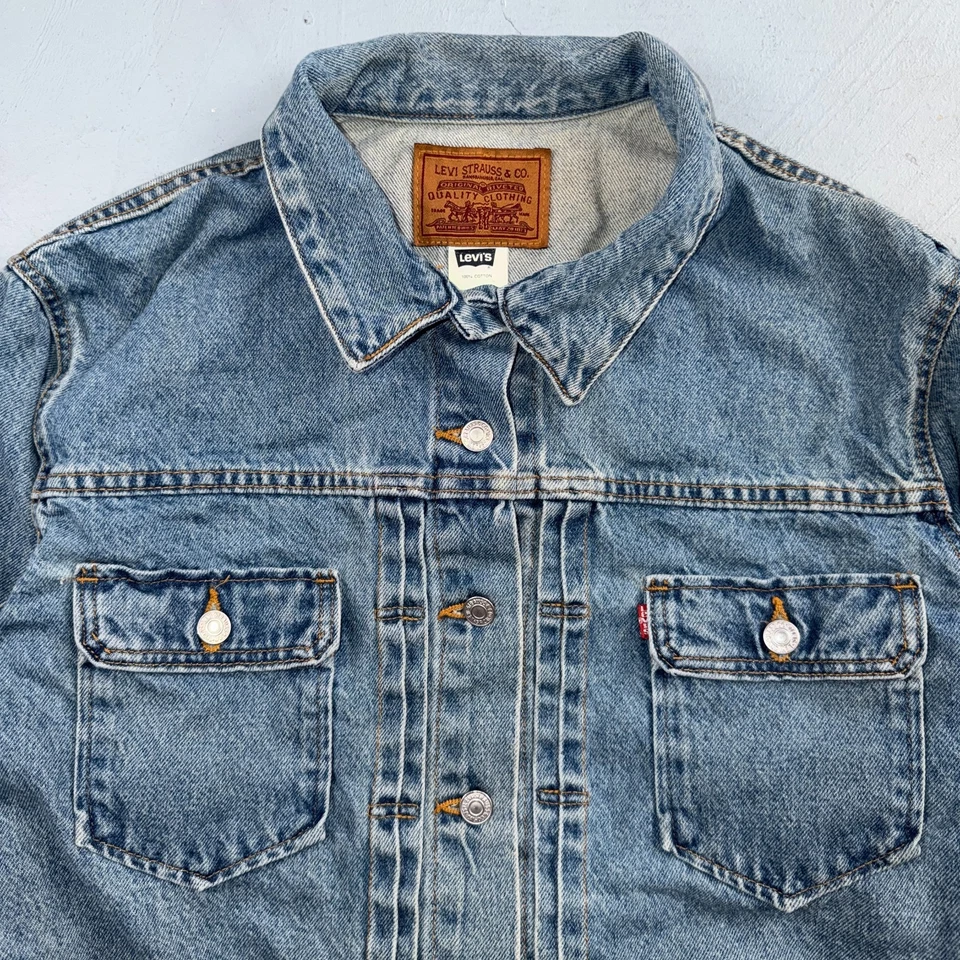 Levis 复古牛仔夹克类型 2 90 年代美国制造中号 507 XX 罕见卡车司机 1990 年代 — 第 2/4 张图片