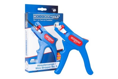 WEICON TOOLS Wire Stripper No. 5, automatic wire stripper 0.2-6 mm², Blue/Red
