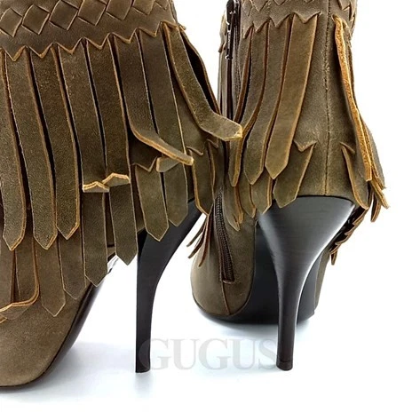 BOTTEGA VENETA Fringe Ankle Boots 128924 [P] - Photo 3/4