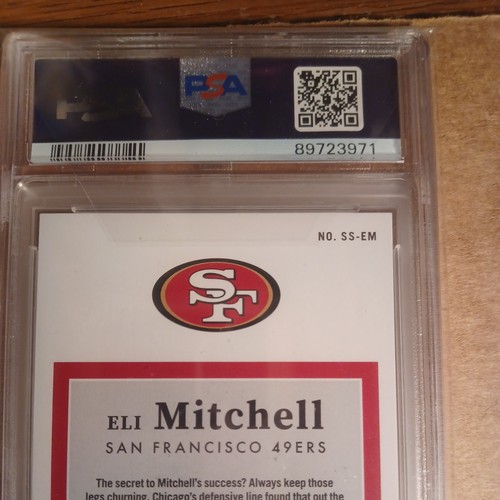 2022 Panini Encased Football Superscribe Auto Eli Mitchell #d /15 PSA 10! Pop 1! - Picture 6 of 7