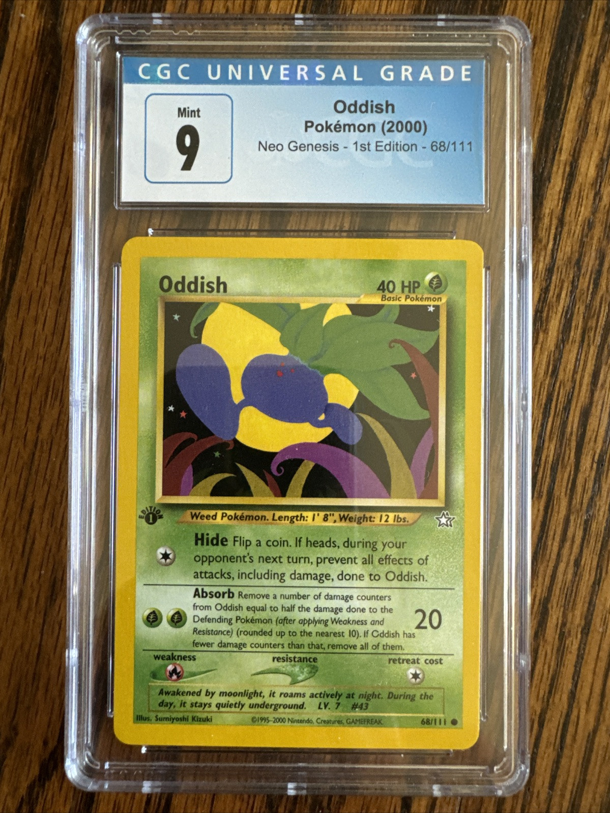 Oddish  Pokémon (2000) Neo Genesis - 1st Edition - 68/111 CGC Mint 9