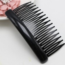 5 Black Plastic 16-Teeth Hair Clips Side Combs Pin Barrettes 3.5" for Women