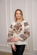Woman Vyshyvanka Ukrainian embroidery embroidered blouse Linnen Size S-XXL