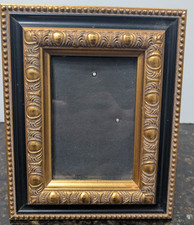 Vintage Gold and Black Beautiful Ornate Victorian Look Frame 3X5 Photo Size