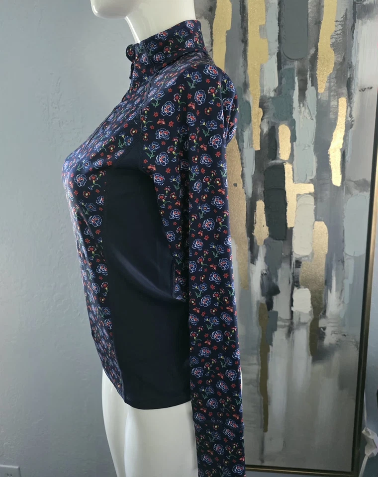 Pullover RLX Ralph Lauren para mujer floral 1/4 cremallera rendimiento - Talla XS Foto 3 de 4