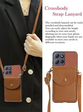 Crossbody Phone Case with Detachable Lanyard for Motorola G Power 5G 2025, Brown