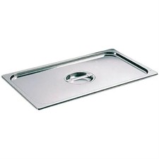 GN 1/3 Lid Stainless Steel Gastronorm Cover, Food Warmer Tray Cover Fit for 1/3