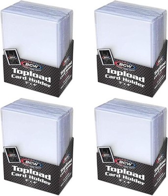 BCW 3x4 Topload Card Holder - Standard - 100ct | Rigid PVC Trading 100, Clear 