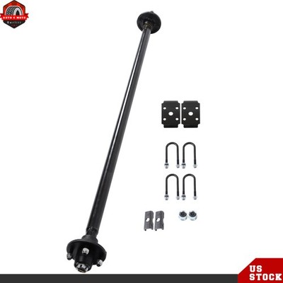 2000lbs Trailer Axle Boat RV Utility Axle w/ U Bolt Kit 4 lug Idler 60'' Hub Face