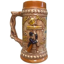 Vintage 24oz Beer Stein Mug New Orleans French Quarter Memorabilia Made In Japan