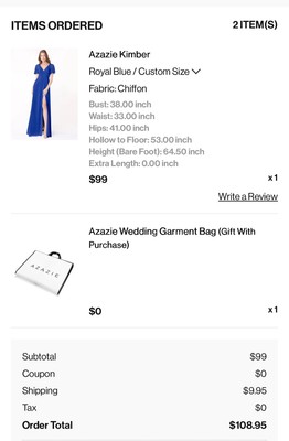 Azazie Bridesmaid Royal Blue Dress | eBay