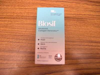 BioSil Advanced Collagen Generator Hair-Skin-Nails  60 Capsules  Exp 12/2027