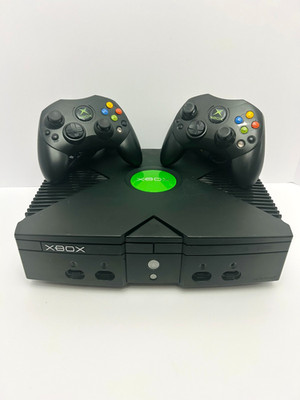 Xbox Original Console Bundle w/Two Controllers - Cleaned - Tested