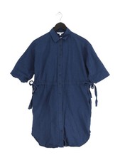Uniqlo Shirt Midi Dress S in Blue