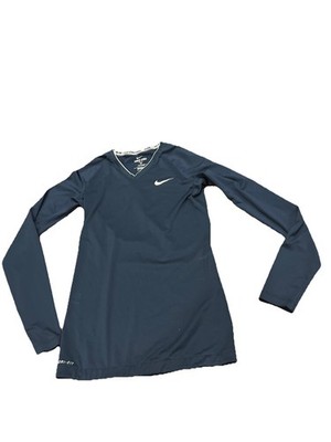 Nike Pro Combat Fitted Dri Fit Base Layer Shirt Mens M Navy Blue