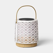 Rattan Battery/Solar LED Outdoor Small Lanter...