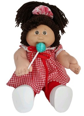 Vintage Cabbage Patch Doll 1982 Girl Coleco OAA Works Original Dress With Lolly