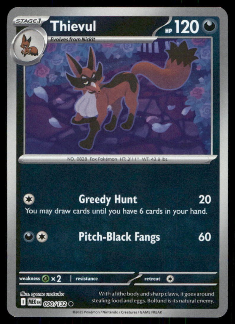Pokémon TCG Pokémon Thievul Thievul Common Reverse Holo