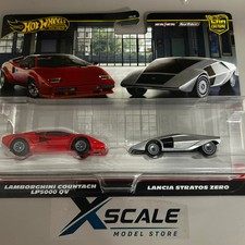 Premium Hot Wheels 1/64 Twin Pack Lamborghini Countach Lancia Stratos